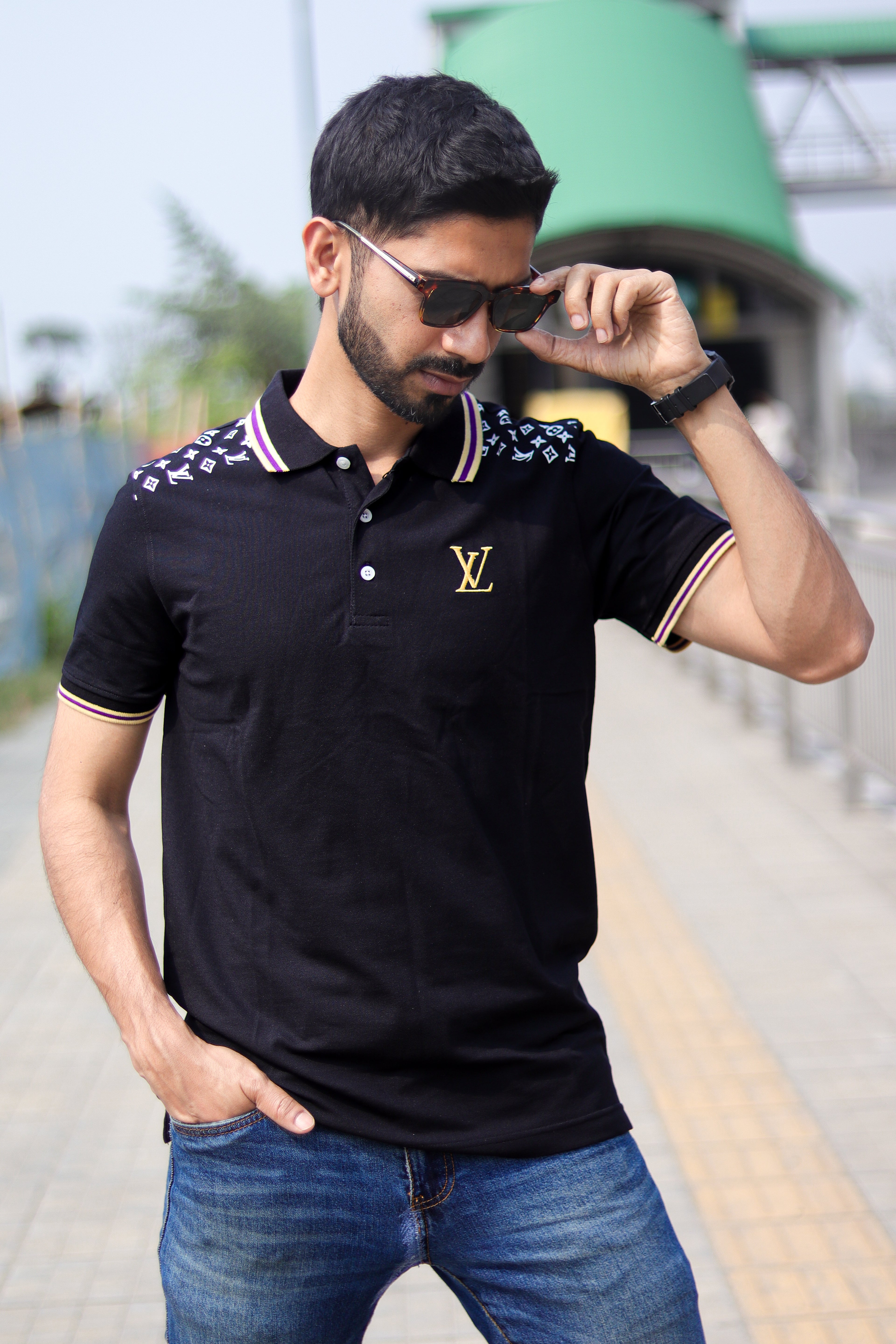 Luis Vuitton Polo T shirt - Black